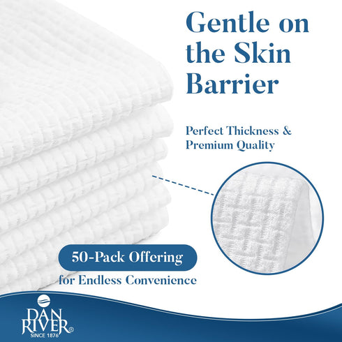 Dan River Disposable Face Towels – Dry Wipes for Skin, Super Soft Lint-Free Facial Tissue, Perfect for Cleansing, Skincare, Makeup Removal, Nursin...