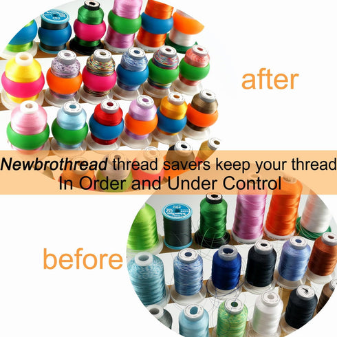 New brothread 65pcs Thread Spool Savers - Prevent Thread Tails from Unwinding - No Loose Ends for Sewing and Embroidery Machine Thread Spools...