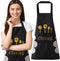 aprons for women with pockets kitchen apron with hand wipe pockets, waterproof for cooking and baking...