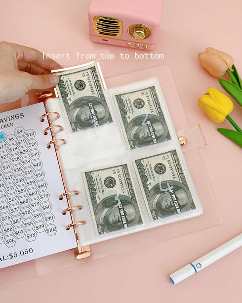 100 Envelopes Money Saving Challenge for Controlling Financial Expenses?Money Saving Binder with Cash Envelope?Savings Challenges Book with Envelo...