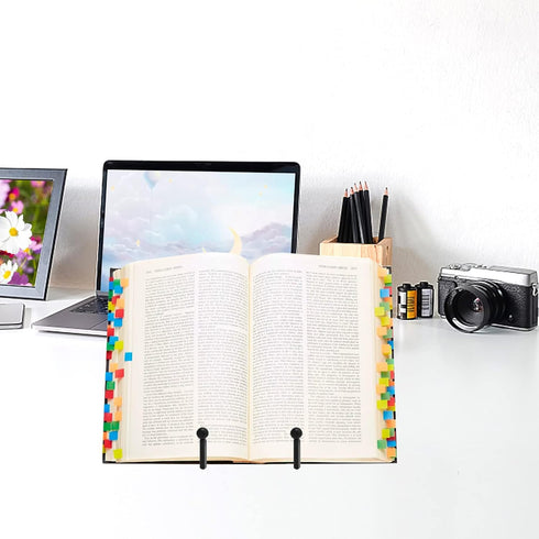 Plate Stands for Display, 4 Pcs 4-1/4 Inch Plate Holder Display Stand, Metal Iron Picture Frame Holders Stand for Book Photo Small Easels Plaque D...