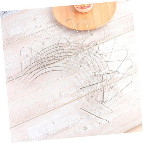 Hemoton 2Pcs Tempura Rack Semi- Wok Fry Pan Pot For Fry Pan Drainer Rack For Tempura Fried Chicken (32cm Silver)...