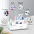 Toothbrush Holder with Anti-Slip, Bathroom Organizer Countertop Detachable for Easy Cleaning, Multifunctional Storage, Bathroom Caddy for Toothpas...