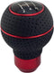 5 Speed Gear Stick Shifter Handle, Leather Covered Aluminum MT Car Shift Knob Fit Most Manual Transmissions, Red...