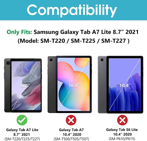 ProCase Cover for Samsung Galaxy Tab A7 Lite 8.7 Inch 2021 Tablet Model SM-T220/T225/T227?Slim Stand Hard Back Shell Protective Case for Galaxy Ta...