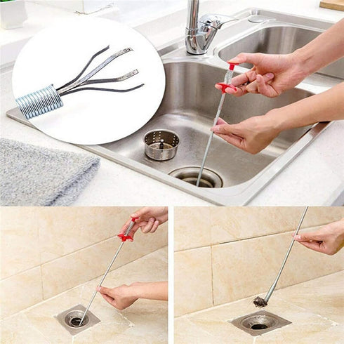 Flexible Grabber Claw Pick Up Reacher Tool With 4 Claws Bendable Hose Pickup Reaching Assist Tool for Litter Pick, Sink Snake Home Sink, Drains, T...