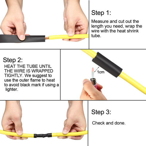 uxcell Heat Shrink Tubing, 8mm Dia 12.5mm Flat Width 2:1 Heat Shrink Wrap Cable Sleeve Heat shrink Tube 5m Green...