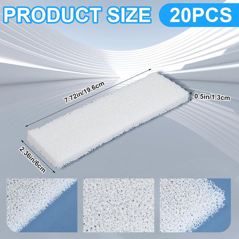 Nosiny 20 Pieces Filter Foam Pad Compatible with U3 Underwater Sponge Aquarium Underwater Filter Accessories Filter Pad Compatible for Aquarium...