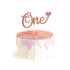 Unimall Letter 'One' Heart Cake Topper for 1st Birthday, Rose Gold Glitter Cake Decorating Supplies, First Anniversary, Baby Shower...