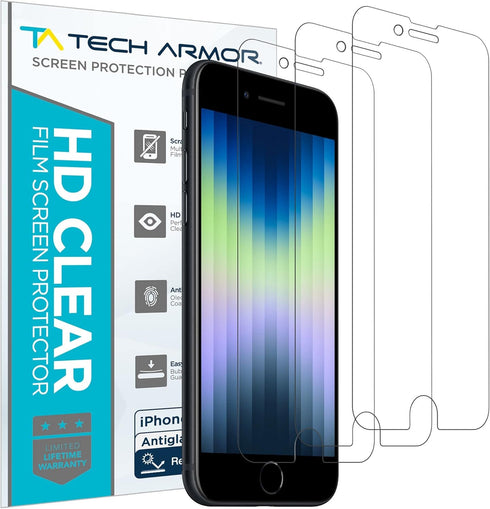 Tech Armor Matte Anti-Glare/Anti Fingerprint Film Screen Protector for Apple NEW iPhone SE 3 (2022), iPhone SE 2 2020, iPhone 7 and iPhone 8 (4.7 ...