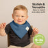 10-Pack Organic Baby Bandana Bibs - Organic Cotton Bandana Bibs for Boys, Girls - Super Absorbent Bandana Drool Bibs - Teething Bibs - Baby Bibs f...