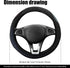 Car Steering Wheel Cover, 15 Inch Microfiber Leather Auto Steering Wheel Covers Elastic Stretch Breathable Anti-Slip, Accessories for Men Women, U...