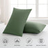 JELLYMONI Pillowcases Standard Set of 2 Cotton Envelope Pillow Covers Green 20×26in Bed Pillow Cases 100% Washed Cotton Soft Breathable (Pillows a...
