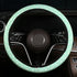 Cxtiy Cute Steering Wheel Cover - Girly Playful Polka Dots Design Thin & Lightweight Green Car Accessories for Women Fits 14-16 Inch...