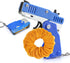 Kids Toys Cool Keychain Rubber Band Mini Metal Folding Rubber Launcher Toy with 60 Elastic Rubber Bands for Game Outdoor Activities (Blue)...