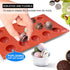 Small 15-Cavity Semi Circular Silicone Mold, 2 Packs Half Sphere Silicone Baking Molds for Making Jelly, Chocolates and Cake...