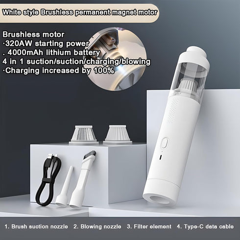 Cordless Vacuum Handheld Vacuum Cleaner, Mini Car Vacuum with Blower Lightweight Portable Vacuum for Car,Home, Handheld Vacuum Cleaner 15000Pa Suc...