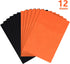 12 Pieces Halloween Felt Fabric Sheets Orange and Black Craft Felt Fabric Sheets for Halloween DIY Craft Sewing Patchwork Decorations, 11.8 x 8.3 ...