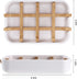 Bamboo Wooden Soap Dishes for Bathroom Bar Soap Holder Shower Soap Holder Sink Deck Bathtub Shower Tray (Two Pieces White)...