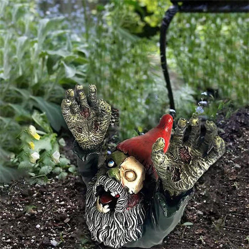 ZWFDC Resin Zombie Gnomes Garden Gnomes Garden Decor, for Garden Sculptures & Statues Outdoor Decorations for Patio Walking Dead Gnome Zombie Gnom...