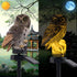 LED Solar Grey Owl Light, Outdoor Cute Animal Courtyard Warm Light Decorative Light, Infinite Dusk to Dawn Garden Light Waterproof....