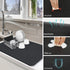 Coffee Mat for Countertop, 24x16" Super Absorbent Large Bar Mat - Quick Dry Black Dish Drying Mat for Kitchen Counter, Easy Clean Coffee Accessori...
