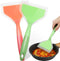 Shappy 2 Pcs Wide Silicone Spatula Tamagoyaki Shovel Turner Nonstick Fried Shovel Fish Spatula Silicone Wide Flexible Turner for Nonstick Cookware...