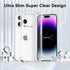 for iPhone 14 Pro Max Case Clear, Transparent Jelly Protective Silicone Phone Case with Design for Women Girly Cute Simple, Thin Slim Fit Soft Fle...