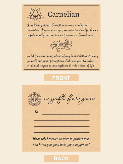 16 Pcs Carnelian Crystal Bracelet Adjustable Gemstone Bracelet with Wish Cards Braided Beaded Spiritual Bracelets Gemstone Anklet Crystal Anklet Y...