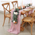 Dusty Rose Chiffon Table Runner 27x120 Inches Long Romantic Soft Runners Elegant Sheer Fabric for Bridal Party Table Decorations...
