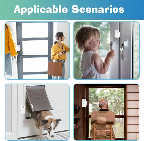 HENDUN Wireless Remote Door Alarm When Opened, Windows Open Alarms, Magnetic Security Sensor, Pool Safety for Kids, Alzheimer's Care...