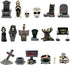 Halloween Miniature Figurines - 18Pcs Resin Ghost Tombstones Skull Heads Scene Ornaments Halloween Garden Accessories Mini Halloween Decorations f...