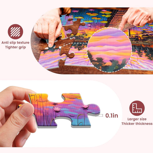 4 Pack 24 Large Piece Jigsaw Puzzles Dementia Alzheimer's Products and Activities for Elderly Seniors Puzzle Alzheimer's Cognitive Game Easy Puzzl...