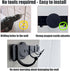Magnetic Utensil Holder Hooks, Wall Mount Utensil Hanging Storage, Magnetic Hook Rack for Refrigerator, Black Metal No Punching Hook, Kitchen Magn...