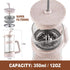 Sivaphe Small French Press 12 fl.oz Light-weight Durable High Borosilicate Carafe with Stainless Steel Filter 0.35L Coffee Maker Frothed...