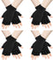 AURUZA 4 Pairs Winter Half Finger Gloves Knitted Fingerless Mittens Warm Stretchy Gloves for Men and Women...