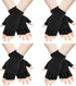 AURUZA 4 Pairs Winter Half Finger Gloves Knitted Fingerless Mittens Warm Stretchy Gloves for Men and Women...