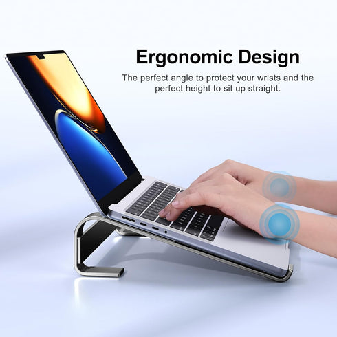 Laptop Stand for Desk, Aluminum Laptop Riser, Ergonomic Computer Stand for Laptop, Laptop Cooling Stand Compatible with for MacBook Pro/Air, Dell,...