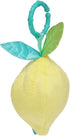 Manhattan Toy Mini-Apple Farm Lemon Baby Travel Toy with Rattle, Squeaker, Crinkle Fabric & Teether Clip-on Attachment...