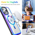 Meifigno Rainbow Series Mag Case for iPhone 15 Pro Max Case 6.7 inch - MagSafe Compatible - Aluminum Alloy Frame - MIL-GRD Drop Protection, Clear ...