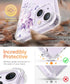 GVIEWIN for iPhone 14 Plus Case Floral, with Screen Protector + Camera Lens Protector, Soft Slim Clear Flower Shockproof Full Body Protective Wome...