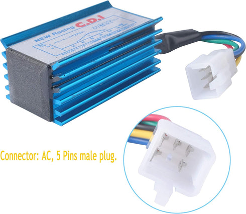 Racing Ignition Coil 5 Pins AC CDI Box for GY6 4-Stroke 50cc 70cc 90cc 110cc 125cc 150cc Scooter ATV Go Kart Moped Quad Pit Dirt Bike With 3 Elect...