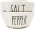 Rae Dunn By Magenta 2 Piece SALT + PEPPER Ceramic LL Spice Seasoning Mini Bowl Set...