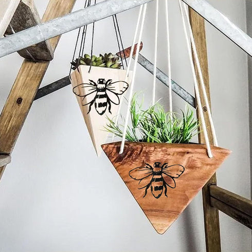 6PCS Reusable Bee Stencils Bee Honeycomb Stencil for Painting on Wood Signs Furniture DIY Crafts Wall Canvas Fabric Plastic Drawing Template for P...