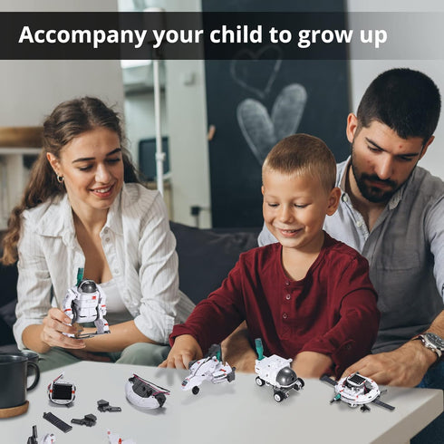 STEM Projects for Kids Age 8-12 Solar Robot Learning Building Science Kit with Solar Panel & Battery Powered 6 in 1 Experiment for Kids, Christmas...