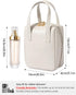 Fmeida Small Makeup Bag Organizer Leather Cosmetic Bags for Women Travel Cosmetic Pouch Waterproof Aesthetic Makeup Bag with Compartments Portable...