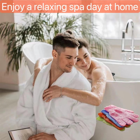 12 Pcs Exfoliating Bath Gloves,Deep Scrubbing Dead Skin Shower Gloves for Beauty Spa Massage Skin Shower Body Scrubber and Suitable for Men,Women...