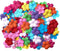 Handmade 100 Pcs Mulberry Paper Sakura Cherry Flowers 30x30mm Scrapbooking Wedding DIY Craft Supplies Card (10 Colors)...