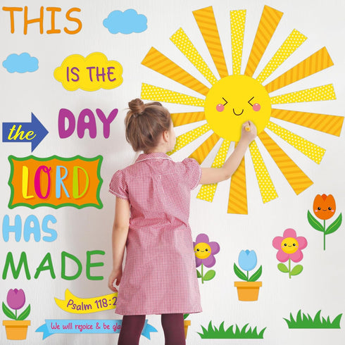 150 Pcs Religious Classroom Bulletin Board Sets Sunday School Lord Bulletin Board Inspired Christian Bulletin Board Set Spring Bulletin Board Cuto...
