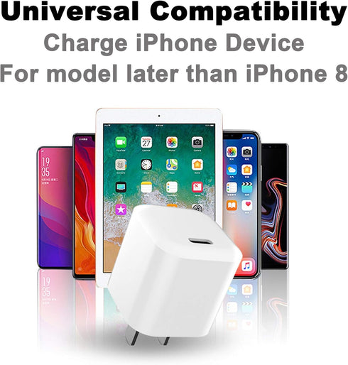 TONIWA 20W PD Fast Charger, 1 Pack USB C Wall Charger Compact Type C Power Adapter Compatible with iPhone 12 Mini Pro Max, iPhone 11/11 Pro Max, i...